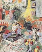 Henri Matisse Interior with a Young Girl Reading (mk35) oil painting